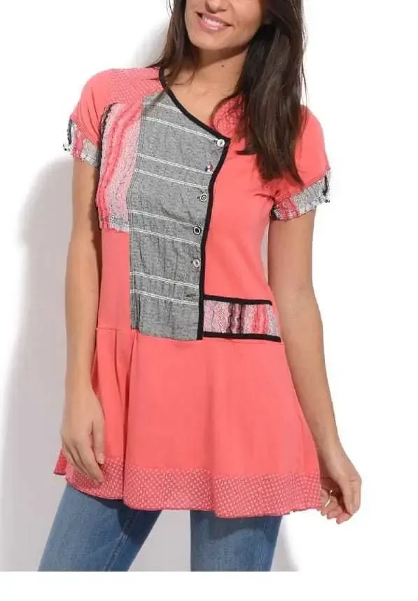 S'Quise Paris: Confetti Color Block Tunic