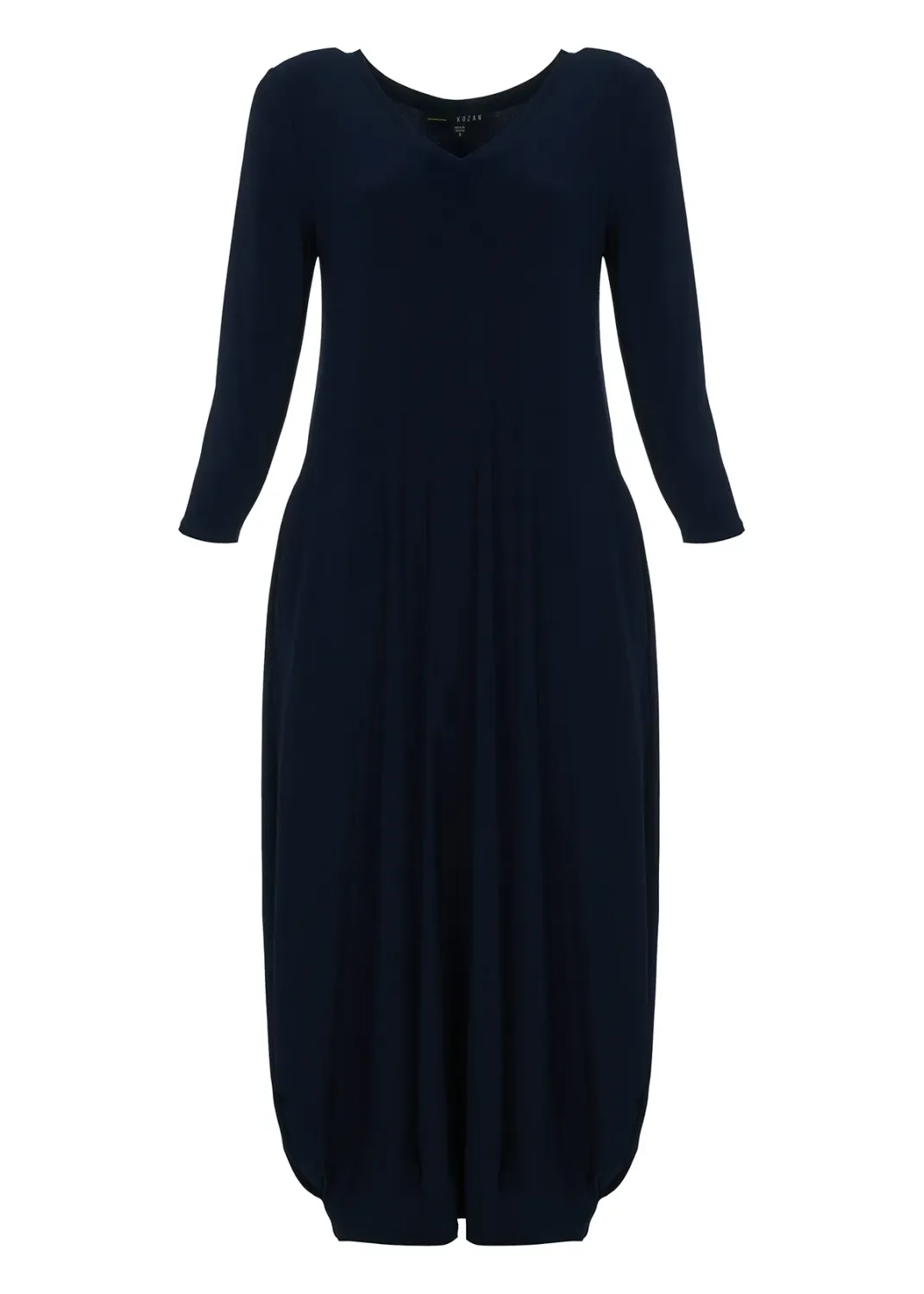 Kozan By Wild Curves: Truli Tulip Hem Dress In Black Front 1