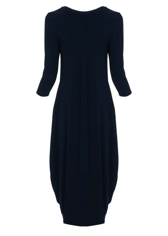 Kozan By Wild Curves: Truli Tulip Hem Dress In Black Back