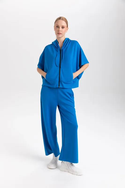 Isle Apparel By Wild Curves: Monaco Zip Hoodie In Island Blue Front 1