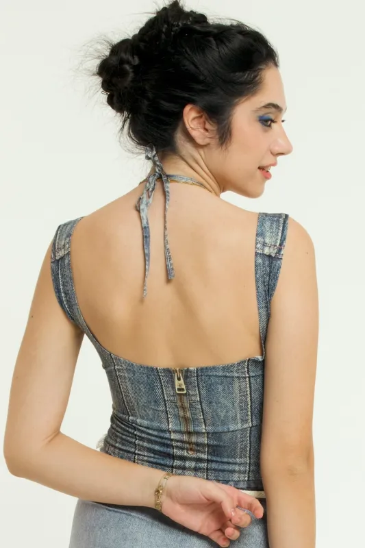 IPNG By Wild Curves: Lace Illusion Romance Blouse Back