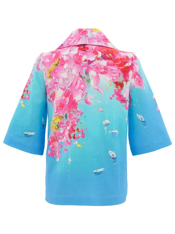 Dolcezza By Wild Curves: Summer In Santorini Art Jacket Back