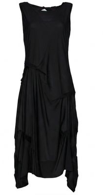 Kozan By Wild Curves: Cascading Colony Dress In Black (SH-1822)