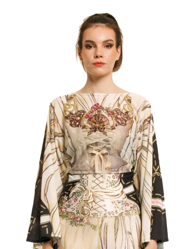 IPNG: Paper Dolls Corset Bows Illusion Kimono Blouse Front