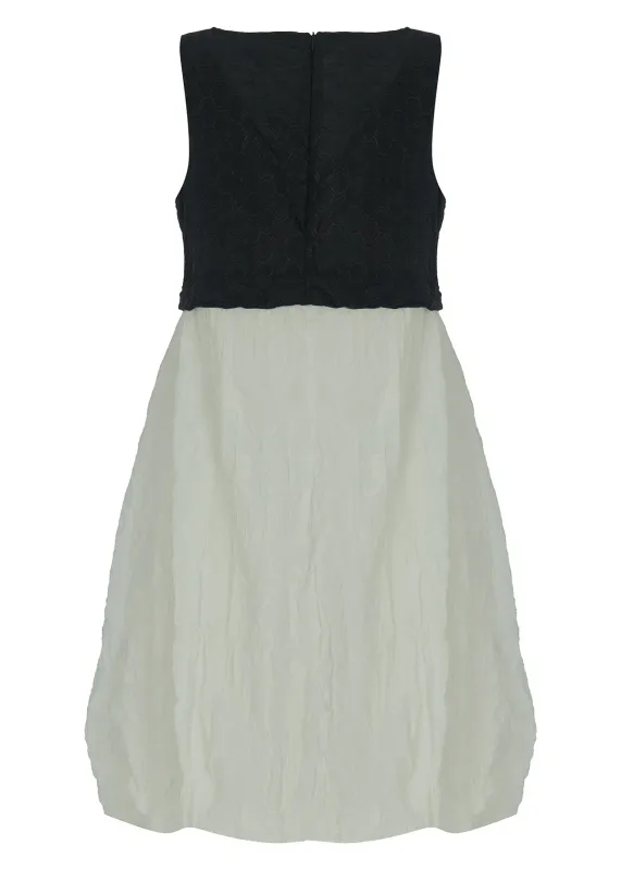 Kozan By Wild Curves: Tuxedo Crinkle Bubble Dress Back