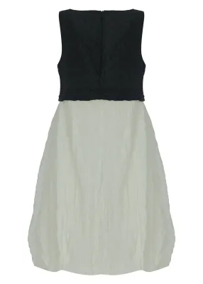 Kozan By Wild Curves: Tuxedo Crinkle Bubble Dress  Back