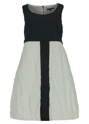 Kozan By Wild Curves: Tuxedo Crinkle Bubble Dress Front
