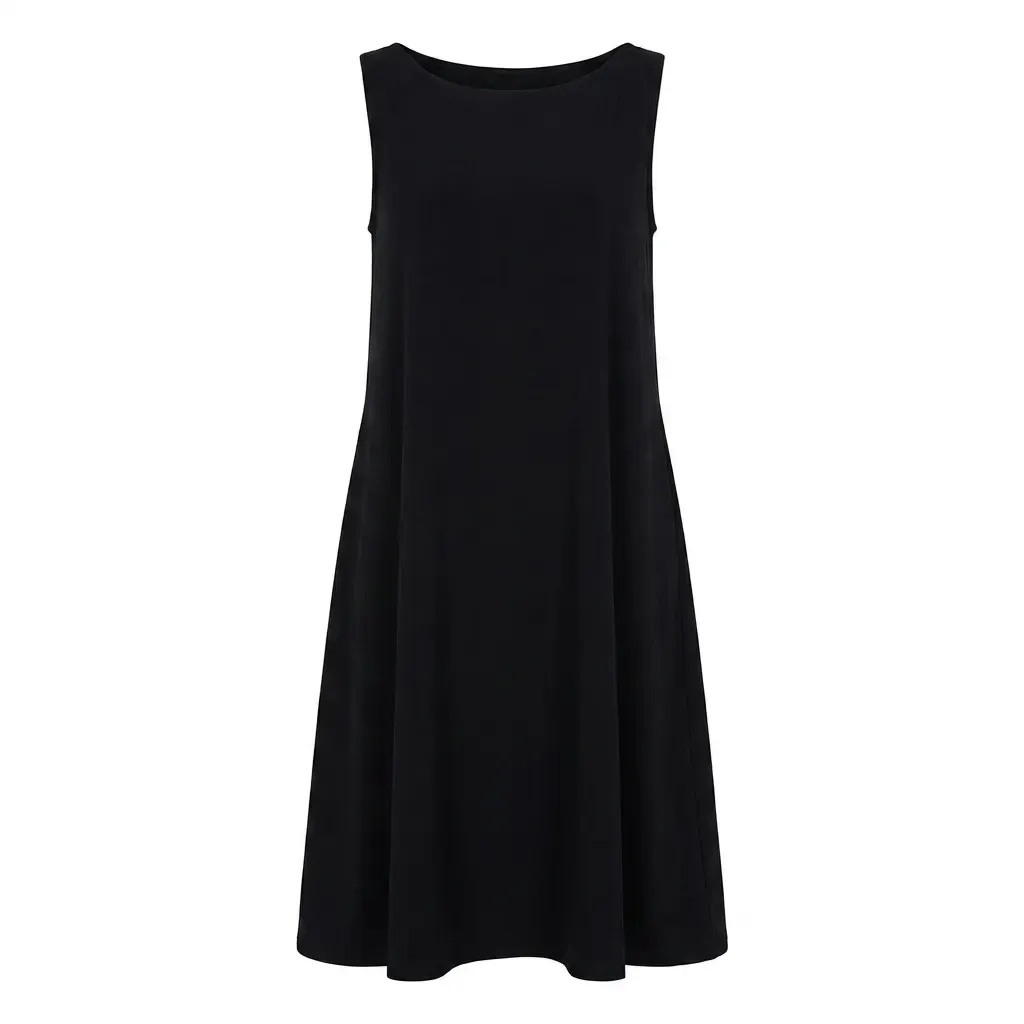 Kozan By Wild Curves: Teresa Flared Dress In Black Front