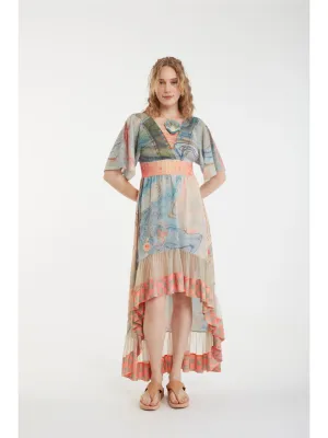 IPNG By Wild Curves: Sunisfaction SeaShells Illusion Kimono Dress Front 
