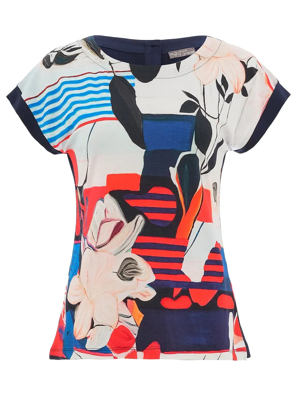 Dolcezza By Wild Curves: Entrelacée 16 Art Back Button Top (26690) Front