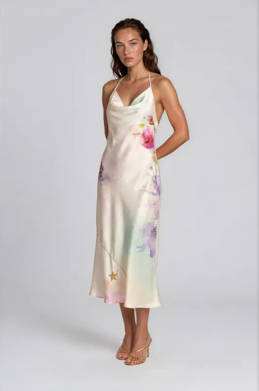 IPNG By Wild Curves: Orchid Wash Out Illusion Slip Dress Front 1