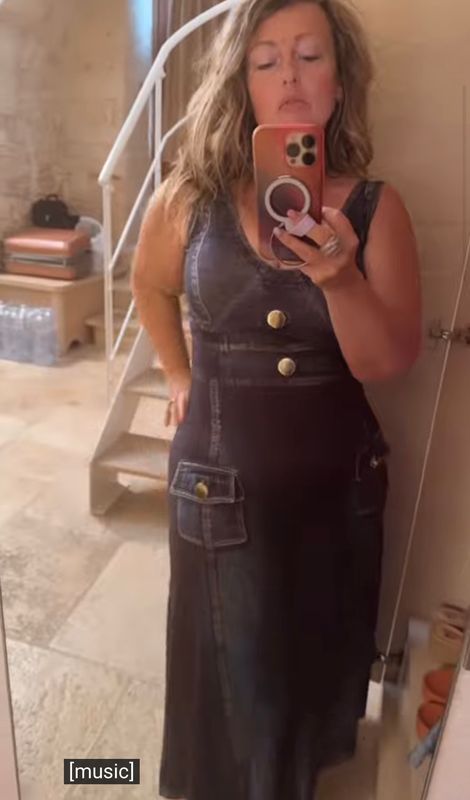 IPNG By Wild Curves: Jeanious Denim Illusion Flared Maxi Dress