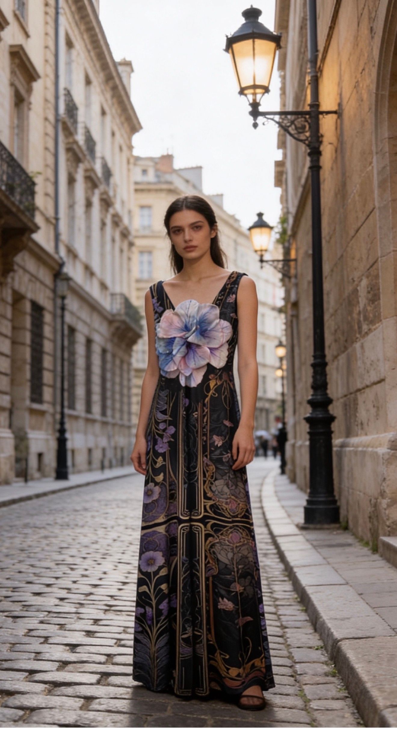 Kozan By Wild Curves: Cascading Colony Dress In Geo Ribbons