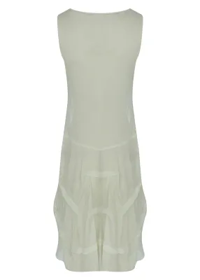 Kozan By Wild Curves: White Crush Mesh Milan Tunic Back