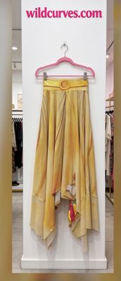 IPNG By Wild Curves: Lemon Peels 3D Illusion Flared Skirt Front 1