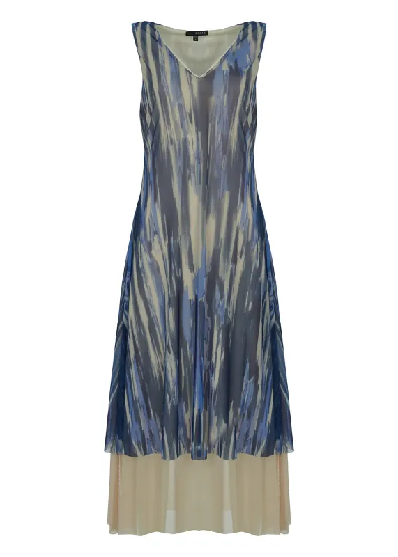 Kozan By Wild Curves: Moana Peek-A-Boo Dress In Blue Placid