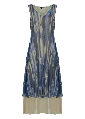Kozan By Wild Curves: Moana Peek-A-Boo Dress In Blue Placid