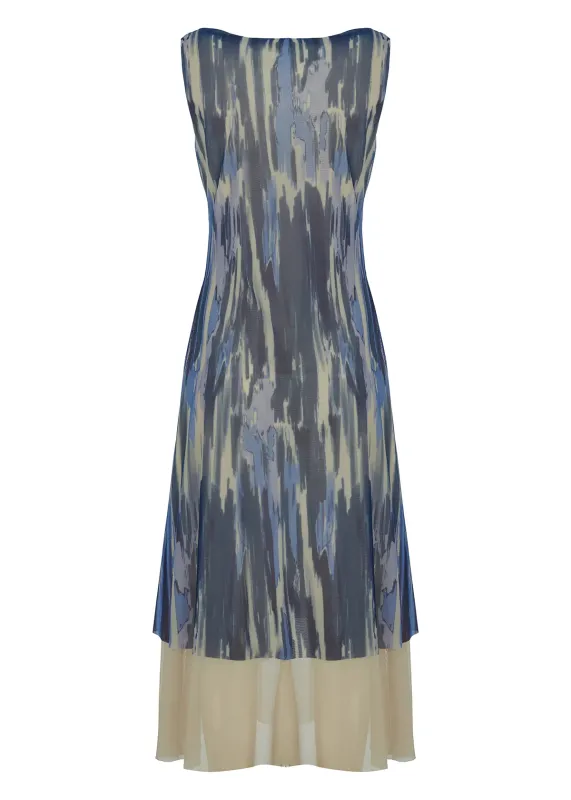 Kozan By Wild Curves: Moana Peek-A-Boo Dress In Blue Placid