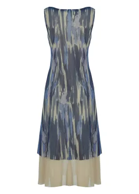 Kozan By Wild Curves: Moana Peek-A-Boo Dress In Blue Placid
