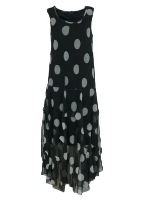 Kozan By Wild Curves: Martha Dress In Dalmatian Dot Front