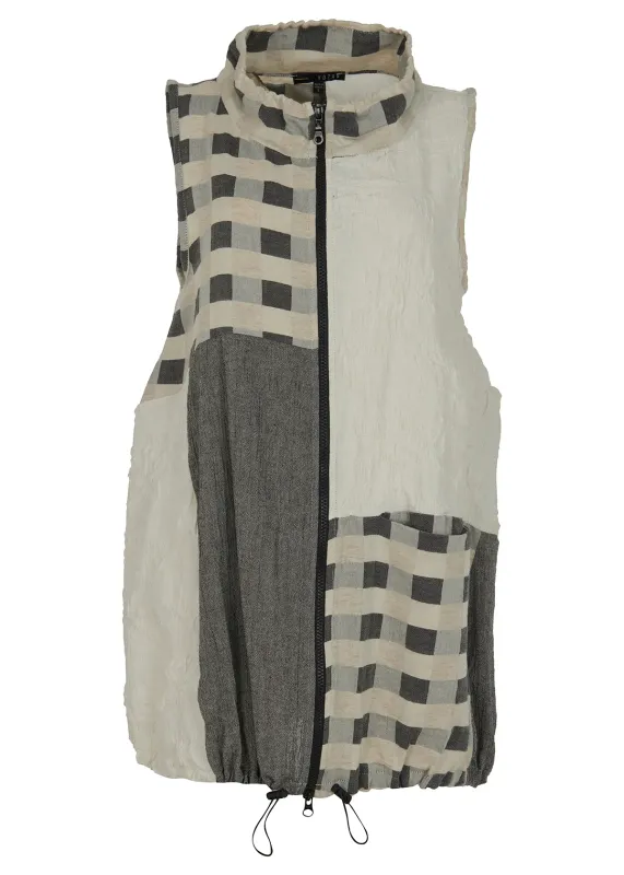 Kozan by Wild Curves: Alexander Vest In White Lotus Front