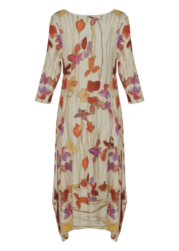 Kozan By Wild Curves: Tencel Viscose Demi Dress In Flore Back