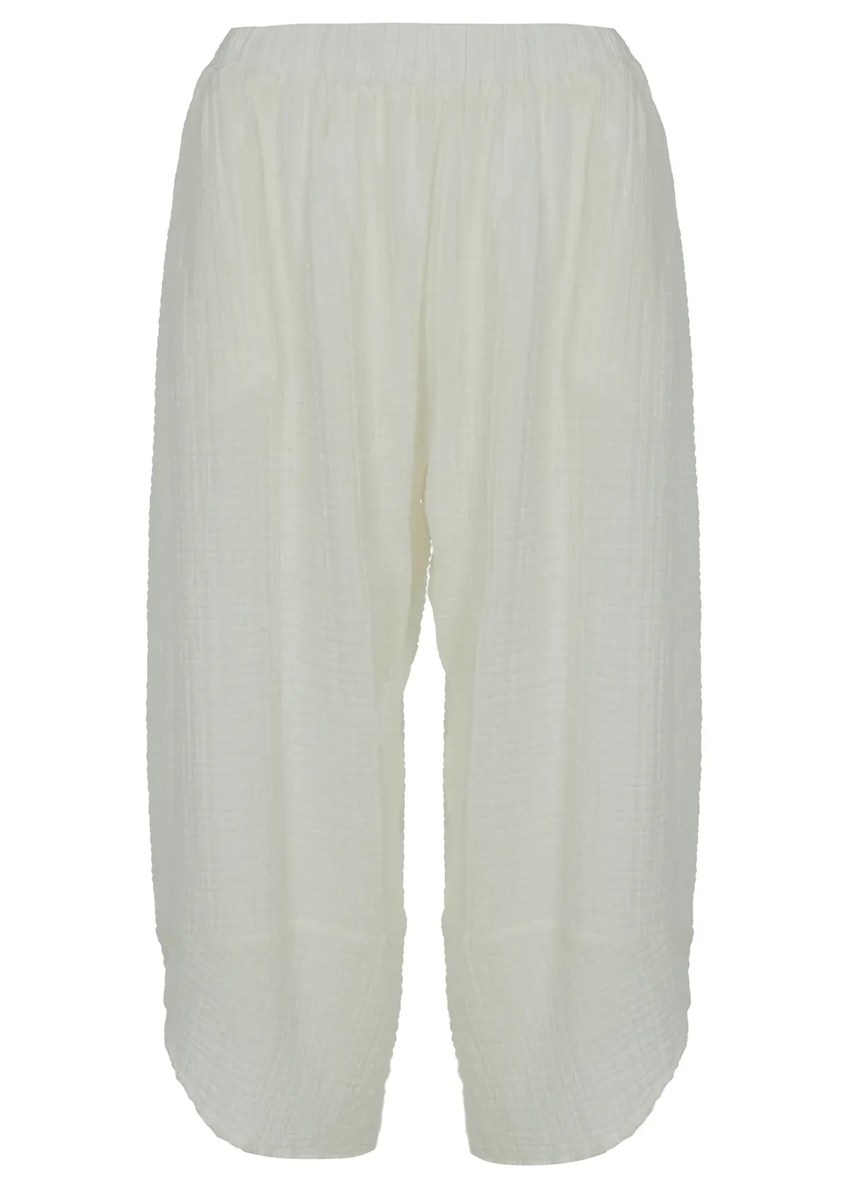 Kozan By Wild Curves: Cotton Gauze Hayes Pant In White