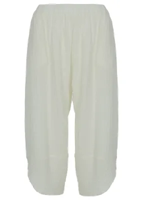 Kozan By Wild Curves: Cotton Gauze Hayes Pant In White Front