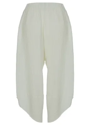Kozan By Wild Curves: Cotton Gauze Hayes Pant In White Back