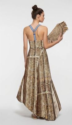 IPNG By Wild Curves: Woven Basket Crafted Illusion Salopette Maxi Dress