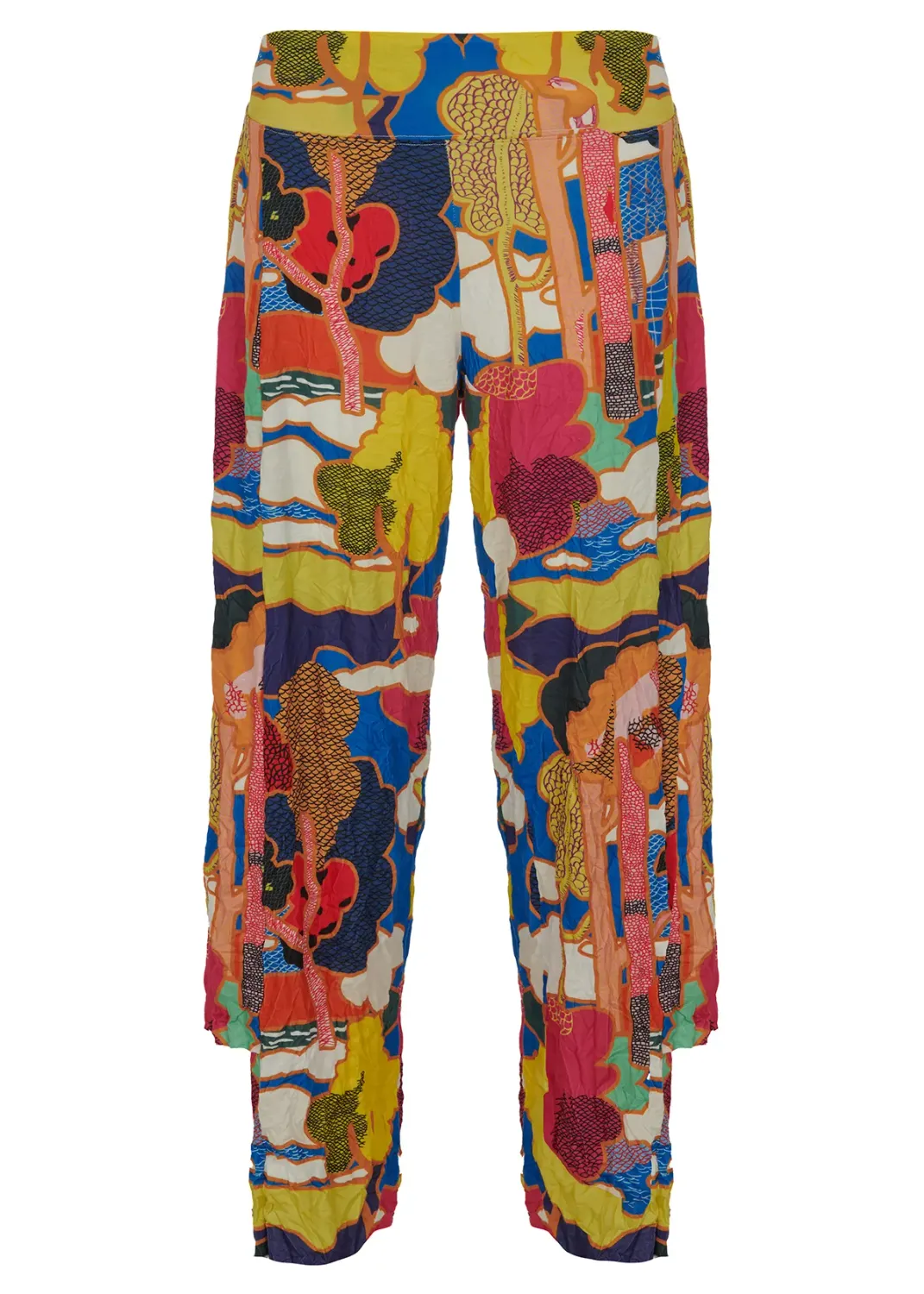 Kozan By Wild Curves: Crinkle Viscose Tom Pant In Misaki