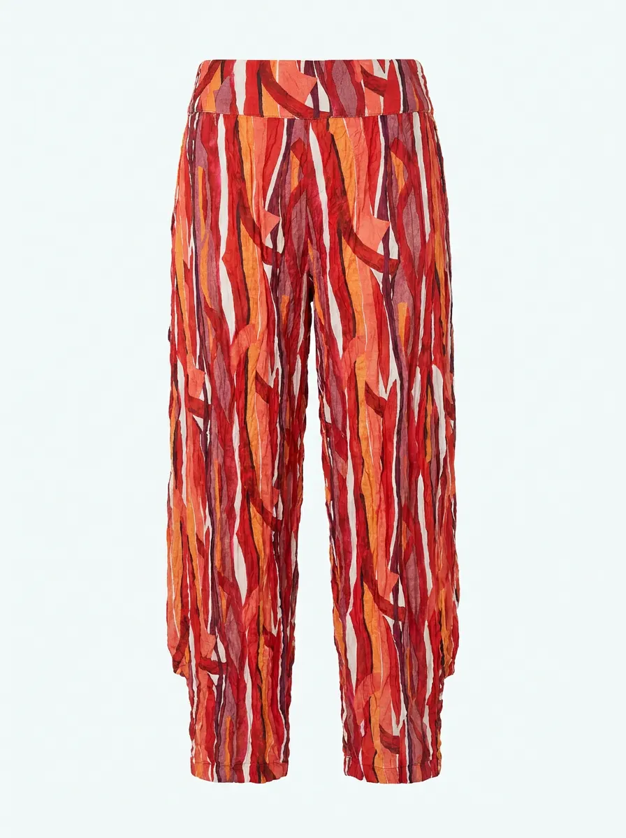 Kozan By Wild Curves: Crinkle Viscose Tom Pant In Arizona