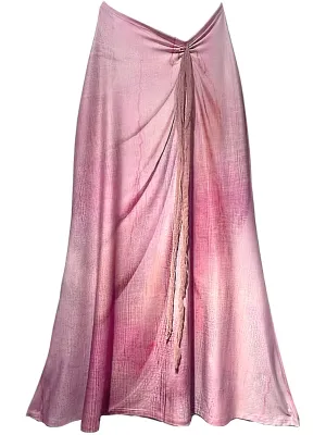 IPNG By Wild Curves: Cascading Sash Watercolor Pink Mermaid Skirt Front