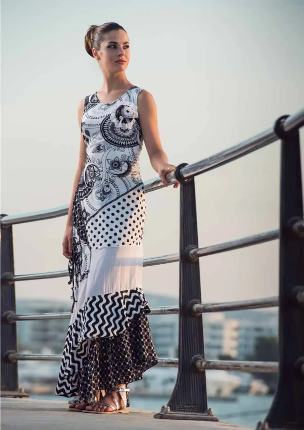 Savage Culture: Playful Melange Long Sundress Rita