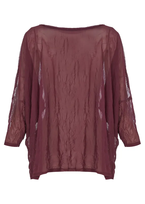 Kozan By Wild Curves: Dahlia Crush Mayim Mesh Top Back