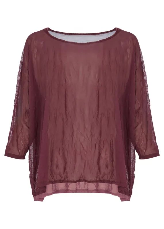 Kozan By Wild Curves: Dahlia Crush Mayim Mesh Top Front