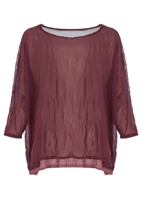 Kozan By Wild Curves: Dahlia Crush Mayim Mesh Top Front
