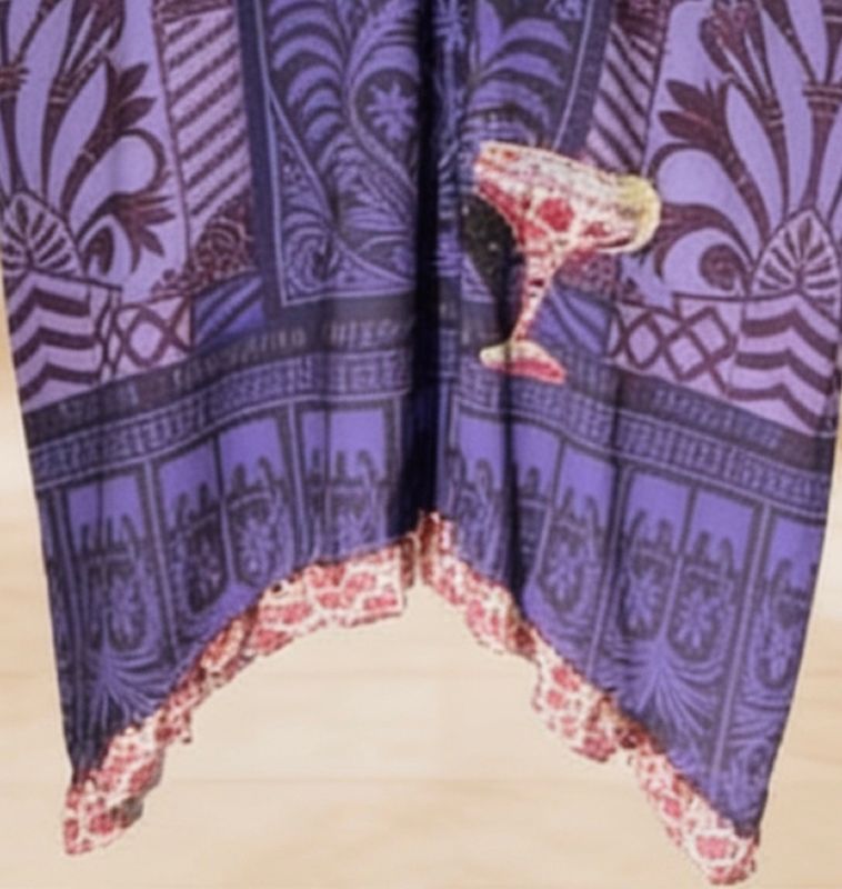 IPNG: Red Pepper Martini Illusion Illusion V-Cut Maxi Dress Close Up