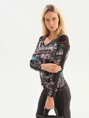 Dolcezza By Wild Curves: Trevi Art Top (76641) Front 1