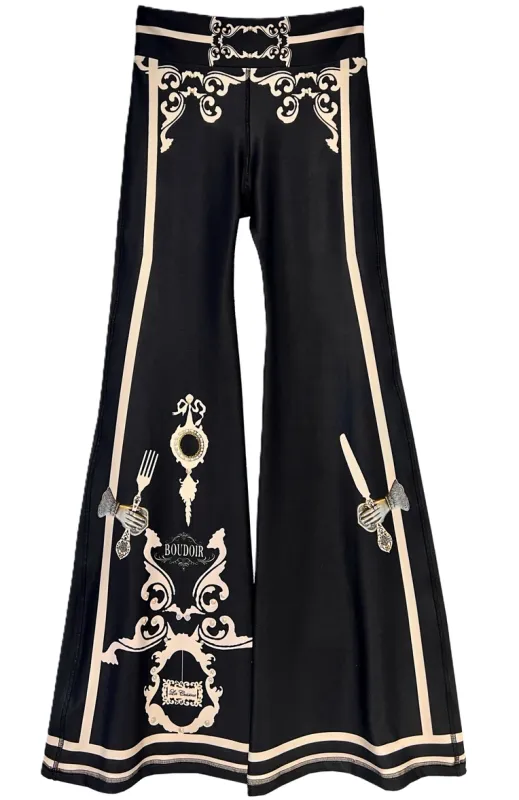 IPNG By Wild Curves: Baroque Illusion Flared Pants Front 1