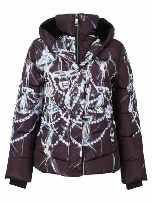 Dolcezza By Wild Curves: Chandelier II Art Quilted Puffer Coat Front (76832)