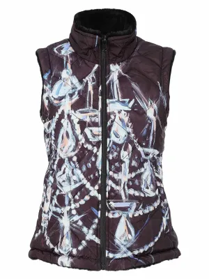 Dolcezza By Wild Curves: Chandelier Art Reversible Vest (76852) Front