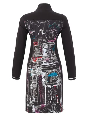 Dolcezza By Wild Curves: Trevi Art Zip Dress (76644) Back