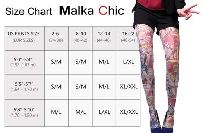 Malka Chic By Wild Curves: Brooklyn Patterned Opaque 50 Den Tights