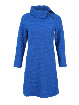 Dolcezza By Wild Curves: Heritage Comfort Pocket Sweater Dress In Royal Blue (76194) Front