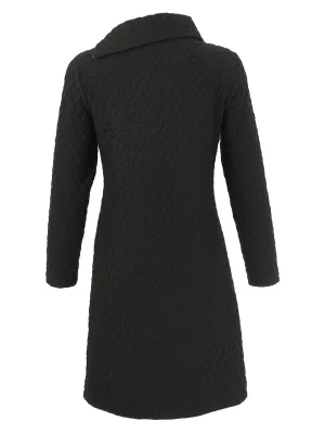 Dolcezza By Wild Curves: Heritage Comfort Pocket Sweater Dress (76194) Back