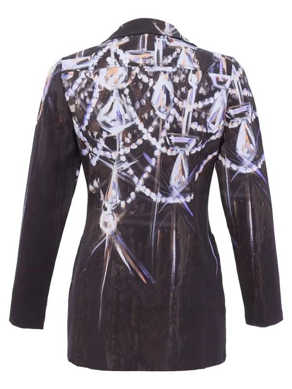 Dolcezza By Wild Curves: Chandelier Art Blazer (76657) Back