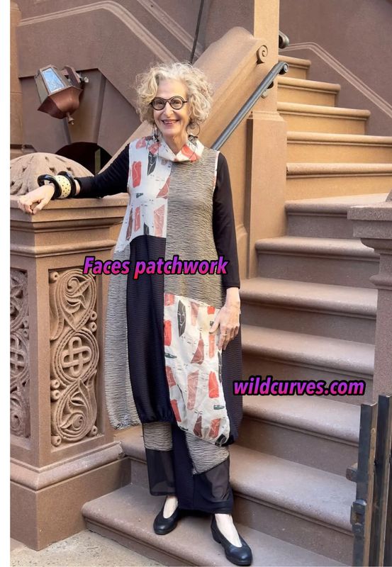 Kozan By Wild Curves: Alessandra Dress/Tunic In Mix Patchwork