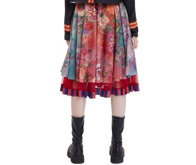 IPNG By Wild Curves: Found my Friend Dual layered Hem Illusion Skirt Back