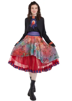 IPNG By Wild Curves: Found my Friend Dual layered Hem Illusion Skirt Front